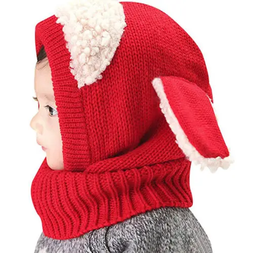 Children Hats Pom Pom Ball Hat Kids Beanies Cap Girls Boys Winter Warm Wool Hooded Hat Baby Scarves Toddler Caps