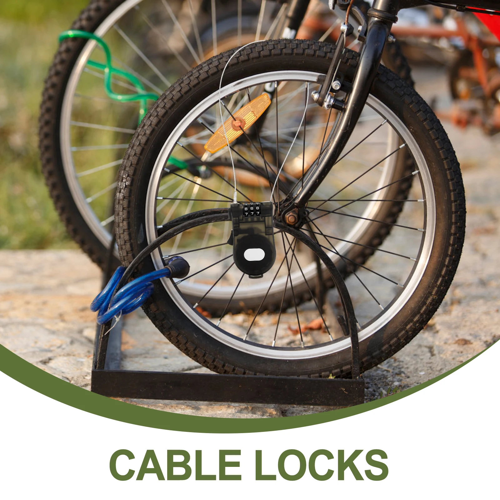 

Coded Lock for Bike Snowboard Protection Portable Lightweight Anti-Theft Multi-Function Sports Gear Snowboard Lock