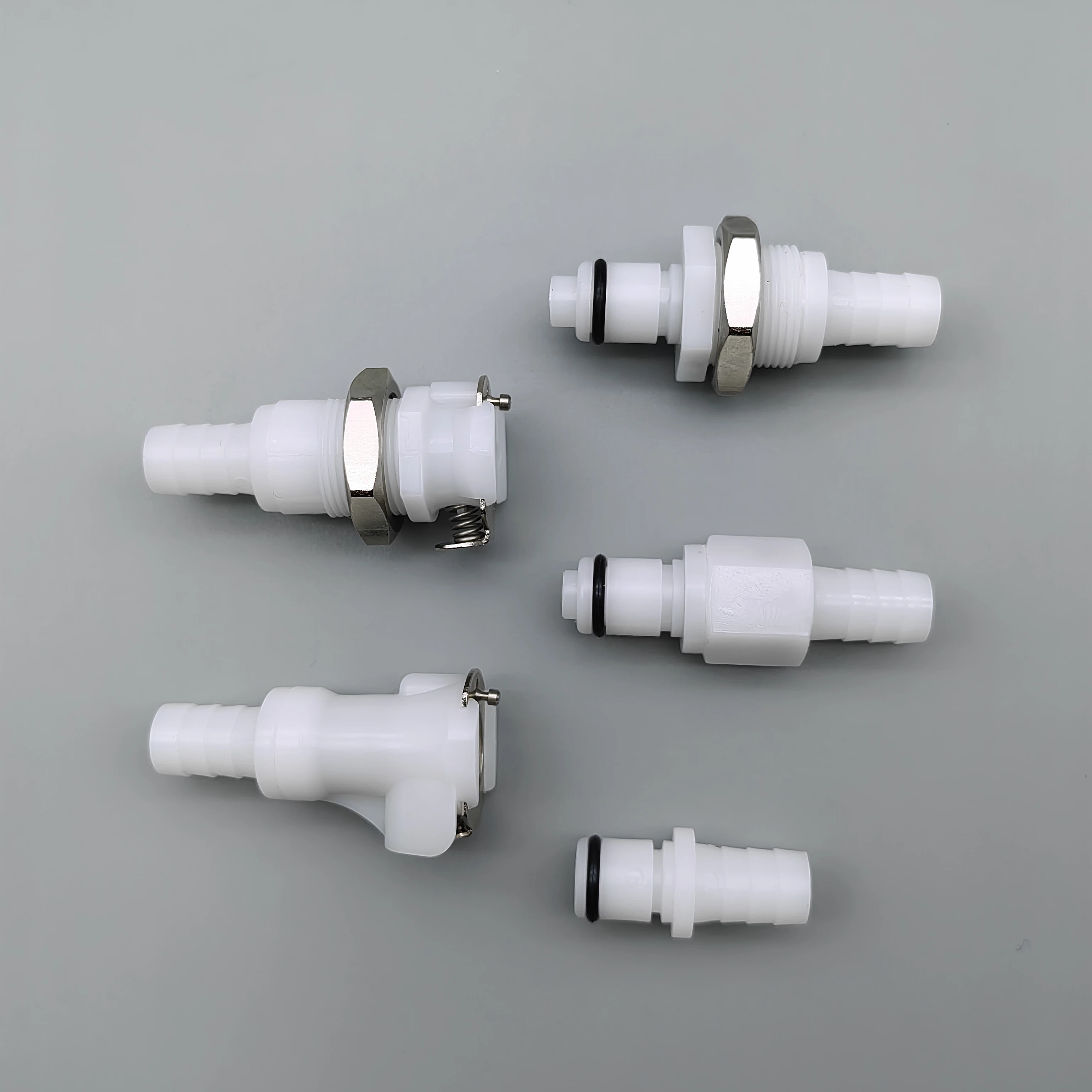 3/8 POM Medical Panel Mount Female Quick Disconnect Coupling Hose Barb Air Water CPC Connectors