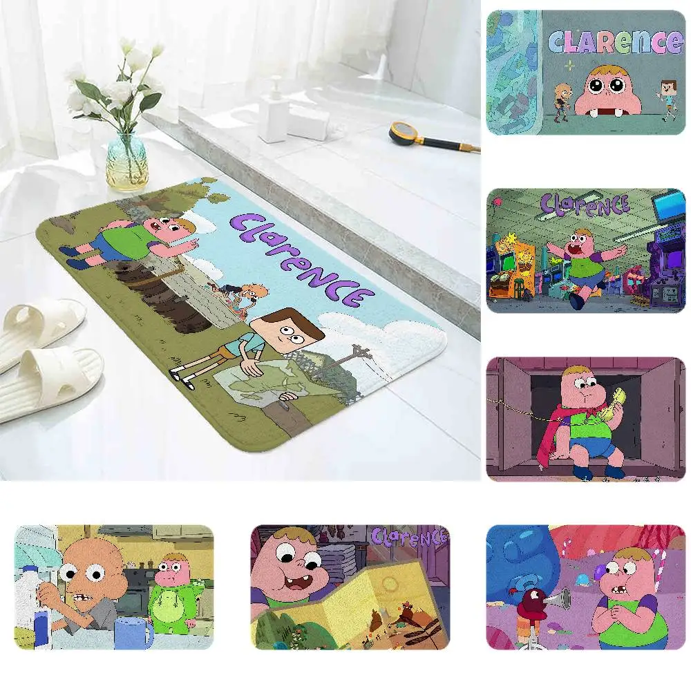 

Classic Cartoon C-Clarence Home Durable Floor Mat For Entrance Bedroom Washroom Bathroom Doorways Absorbent Non-Slip Foot Mats