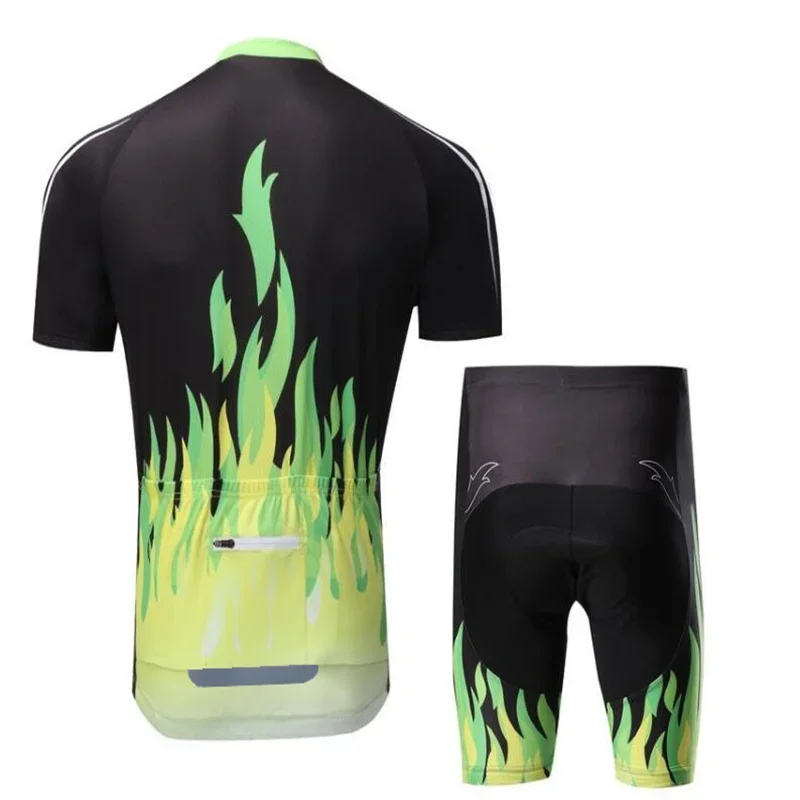 Men's Bicycle Suit Breathable Anti UV Summer Bike Jersey With Shorts Pro Team Racing Sportswear Short Sleeve Cycling Set Clothes