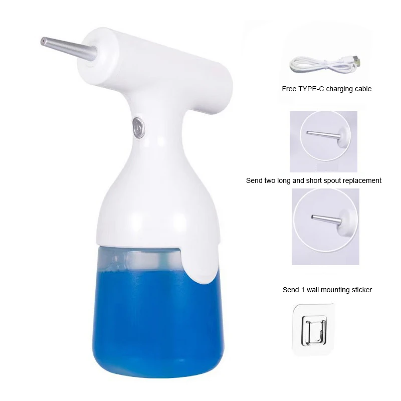 Dispenser di schiuma elettrico automatico da 350ml pistola per bagno lavaggio intelligente Shampoo schiumogeno continuo detergente per il lavaggio del viso spruzzatore a bolle