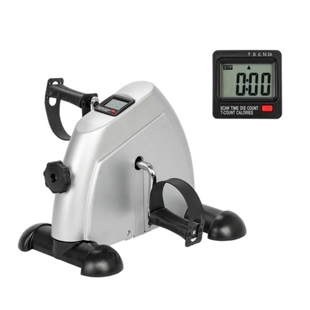 

【JZJ】W002K Mini Exercise Bike • Silver Portable Hand-Foot Trainer • Home Fitness Equipment