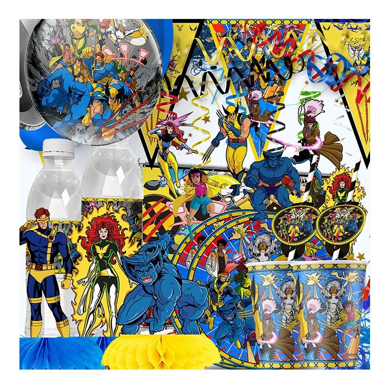 X-Men The Avengers Wolverine Birthday Party Decoration Balloon Backdrop Tableware Birthday Party Supplies Baby Shower DIY Toys