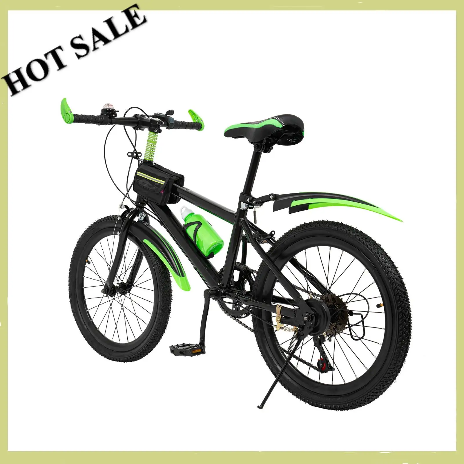 Image of 20 Zoll Mountainbike mit Carbonstahlrahmen, 165 lbs Tragfähigkeit und Getriebe für Jugendliche Outdoor-Fahrten