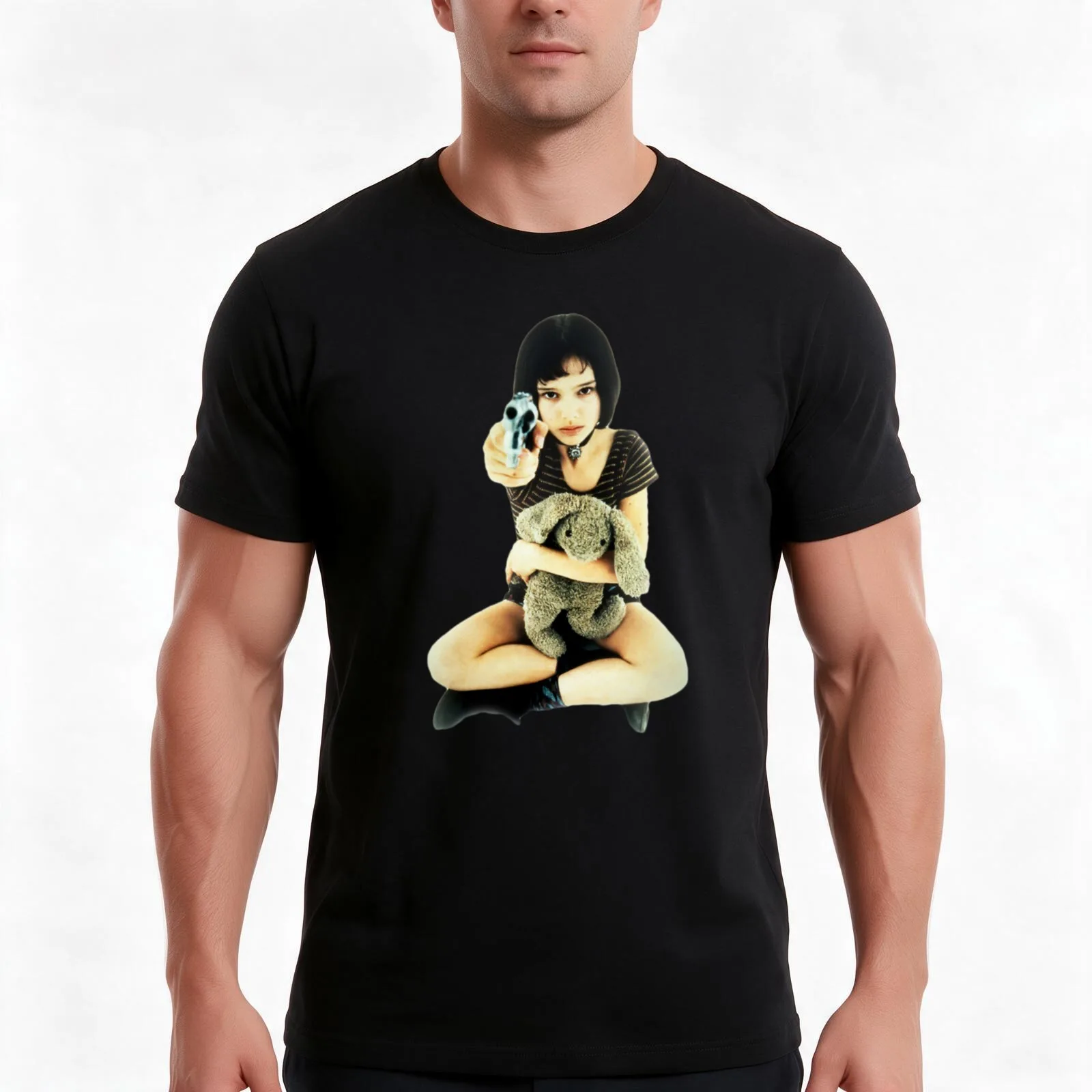 Leon The Professional Natalie Portman Film T-Shirt, Summer Casual Cotton Tee, Oversized Streetwear Tops, Vintage Graphic Print