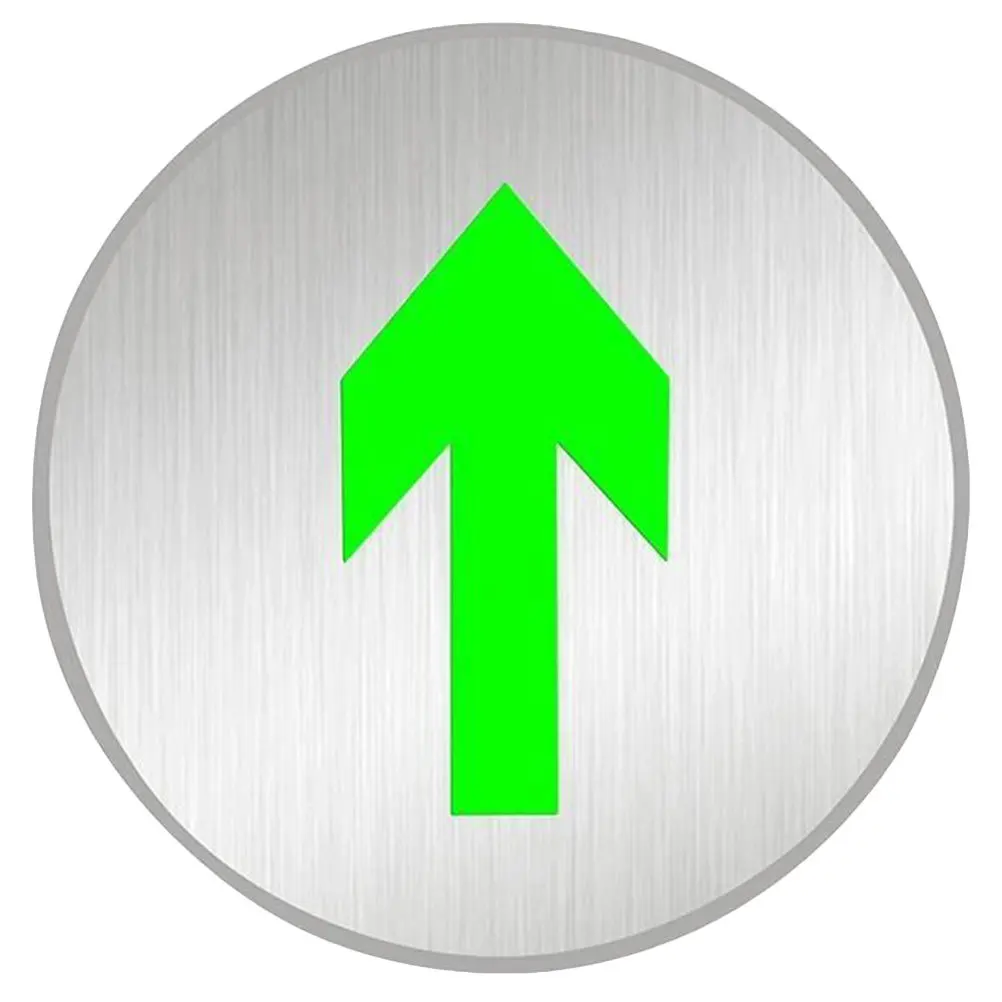 

Exit Sign Glow in The Dark Floor Evacuation Sign Fire Emergency Marker Durable Stainless Steel Indoor Outdoor Installation