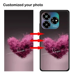 Customized Photo Phone Cases for ZTE Axon 60 50 Lite Back Cover DIY Name Text For ZTE Blade V60 A73 4G V50 Vita Case Image Black