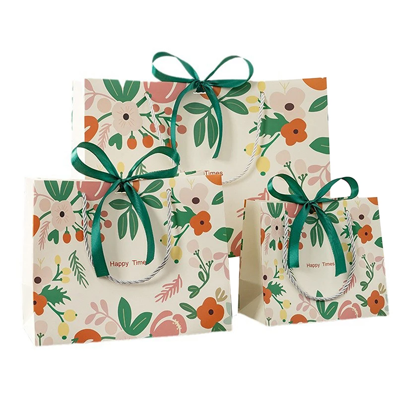 1pcsGift Bags Mother's Day Gift Wrapping BagsCartoon Tote Bags Birthday Paper Bags Bow Gift Packaging Bag image 5