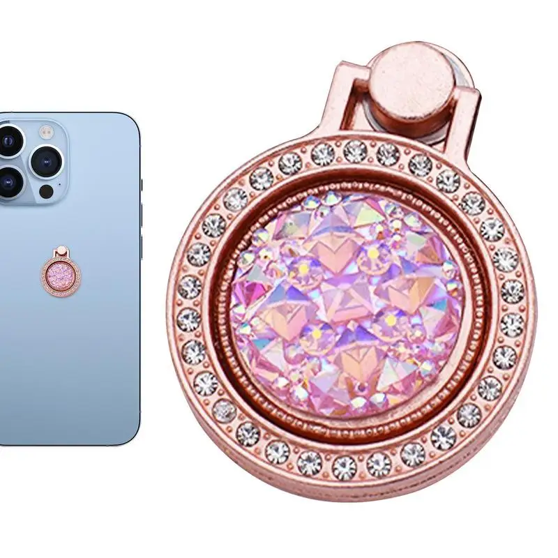 

Luxury Diamond Phone Holder Rhinestone Mobile Phone Stand Universals Fashion Finger Ring Holder For IPhone ForSamsung