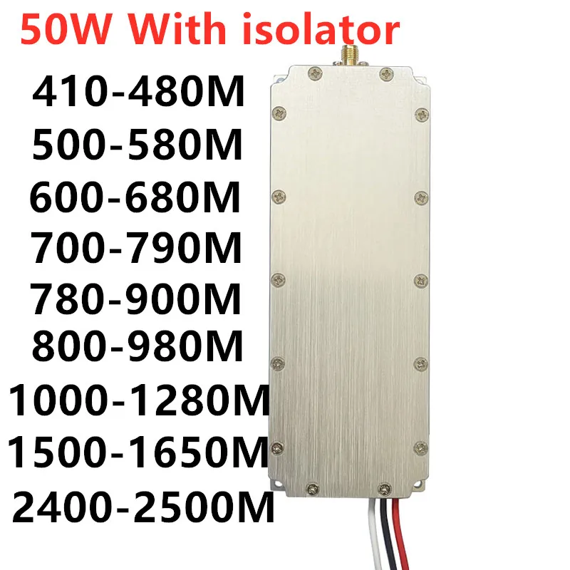 50W module with isolator RF power amplifier 410-480MHZ500-580MHZ600-680MHZ700-790MHZ800-980M1000-1280MHZ1500-1650MHZ2400-2500MHZ