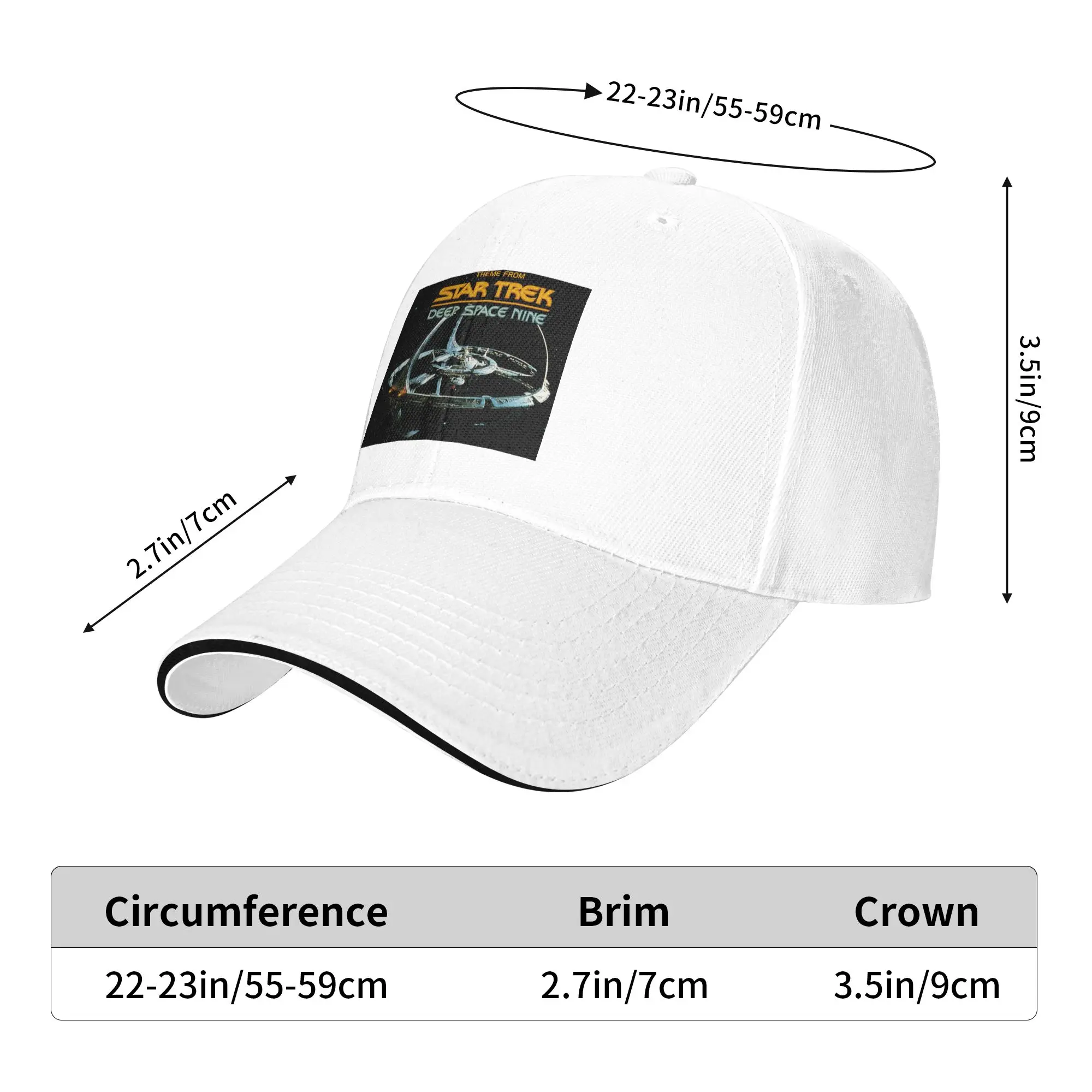 Stars Treks Deep Space Nine Space Station Cap Baseball Caps Adjustable Hat Hip Hop Summer Unisex Baseball Hats Customizable