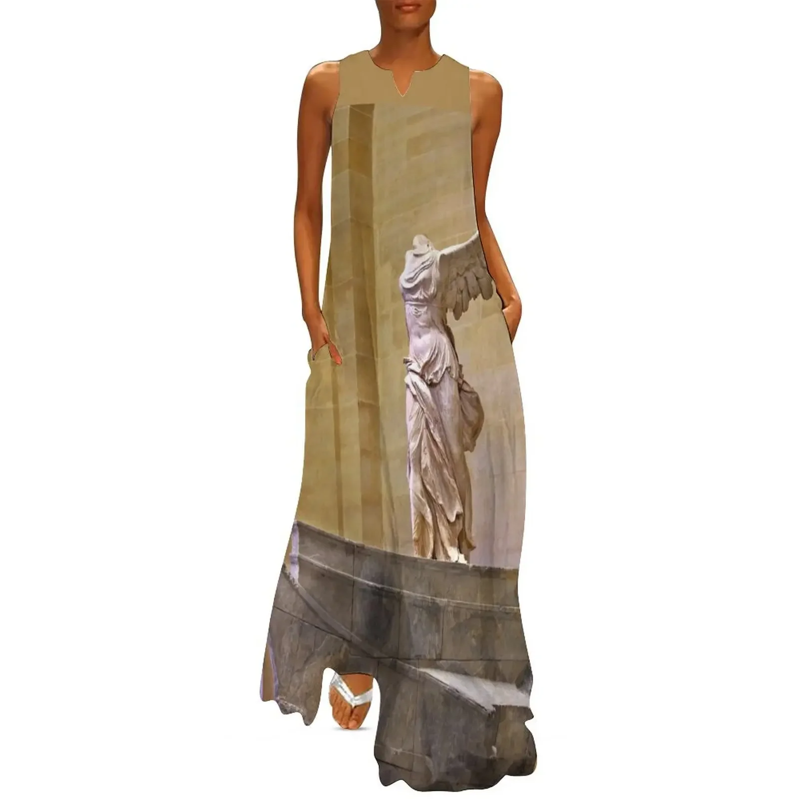 

The Winged Victory of Samothrace Long Dress dress summer women evening dress long women