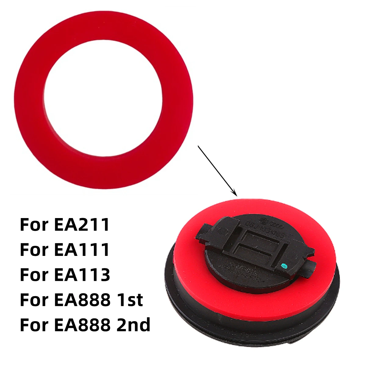 Oil Filler Cap Rubber Sealing Gasket EA888 EA211 EA111 EA113 For VW Golf 4 5 6 7 GTI Passat B5 B6 B7 B8 Audi A4 A6 A5 Q5 S4 Q3