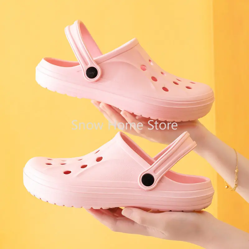 Summer Cave Shoes Women's Home Slippers Candy-colored Garden Shoes Rafting Scenic Work Shoes Seaside Sandals and Slippers