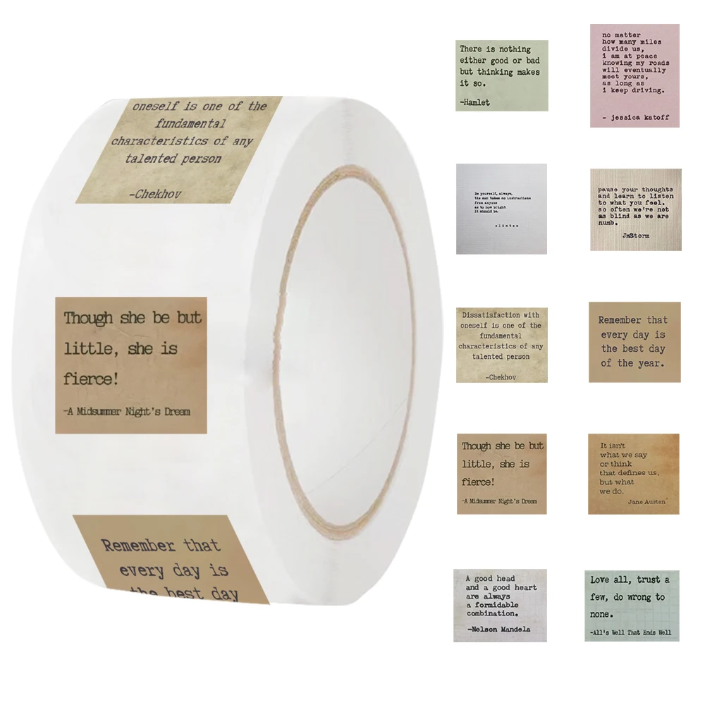 500pcs Bible Encouragement Roll Stickers Decals For Laptop Scrapbook Skateboard Suitcase Guitar DIY Retro Aesthetic Stickers
