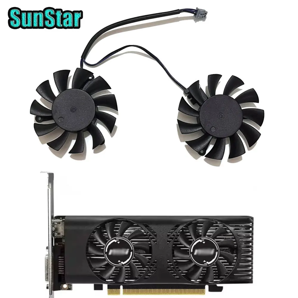 NEW 1EST HA5510H12F-Z 2PIN DC 12V 0.30A Video Card Cooling Fan,For MSI GeForce GTX 1650 4GB LP OC Graphics Card