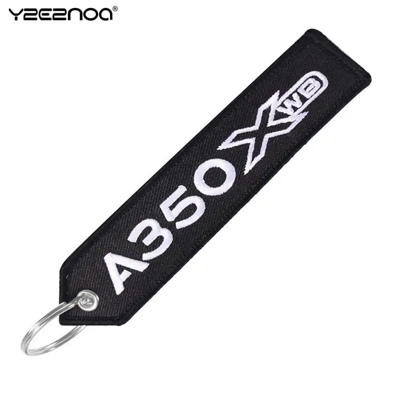 AIRBUS Keychain Motorcycle Car Embroider Key Ring A320 Aviation Key Ring Chain For Aviation Gift Strap Lanyard For Bag Zipper