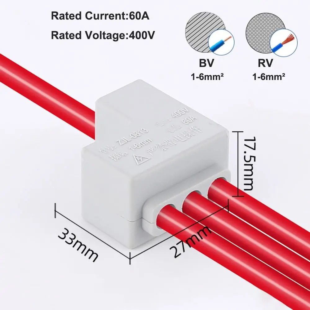 Quick Electrical Cable Splice High Power High Power Splitter Conductor Brass Quick Terminal Block Fast Connector Electrical