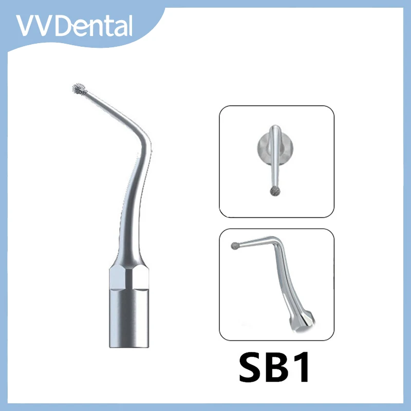 VVDental Ultrasonic Scaler Insert Scaling Tips Fit EMS & Woodpecker Ultrasonic Scaler Handpiece  Cavity Preparation Tips SB1