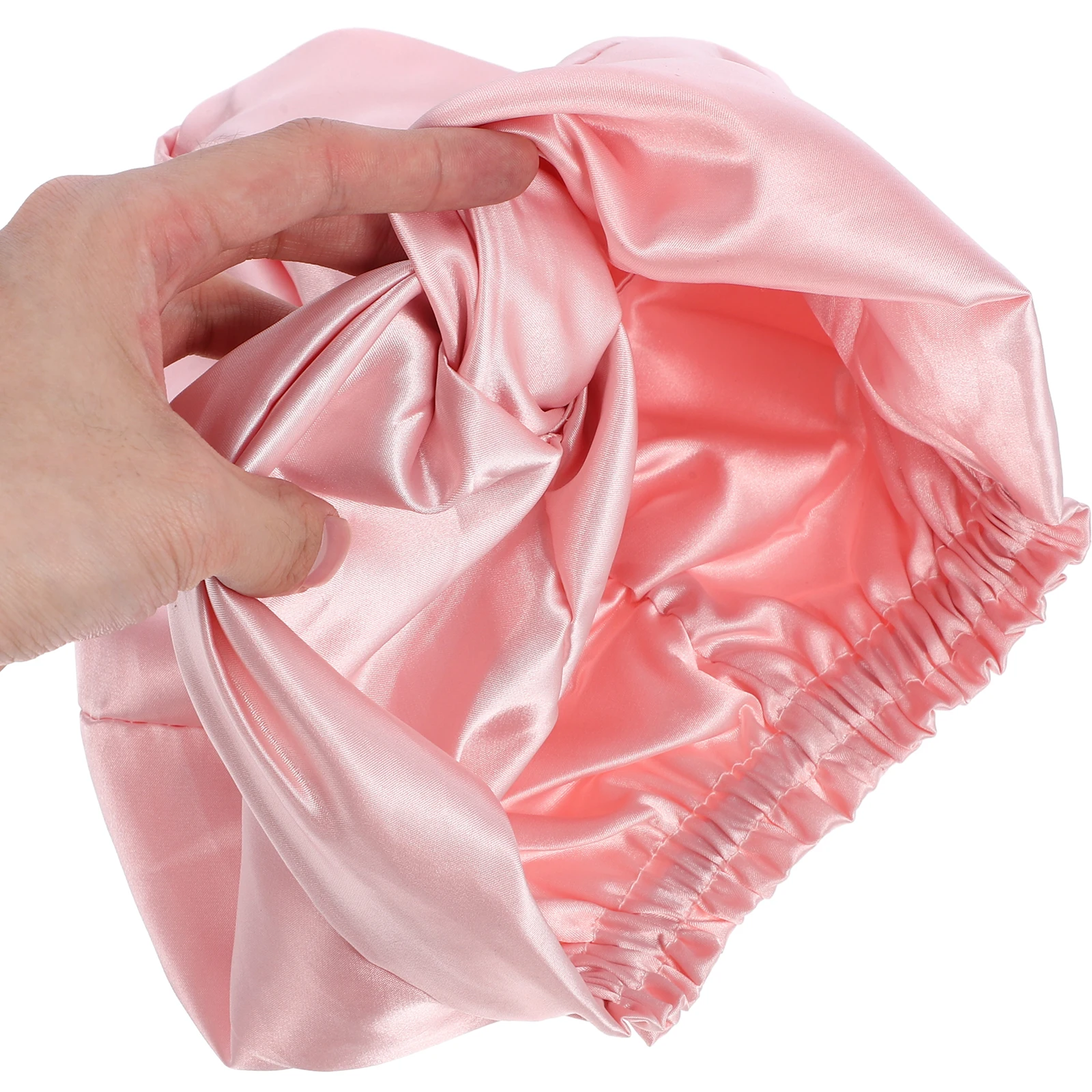 

Sleep Cap Women Imitation Silk Hair Wrap Soft Comfortable Bonnet for Sleeping Bathing Makeup Hair Protector Silk Head Wrap