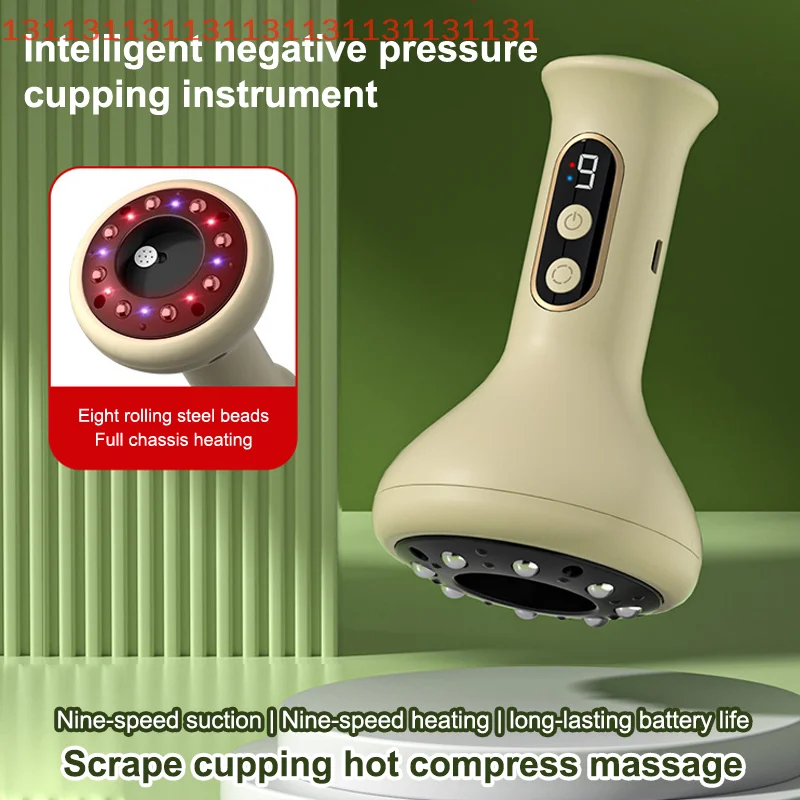 

USB Rechargeable Abdominal Massager For Hot Compress And Adjustable Guasha Cupping Intensity Arm And Leg Massage Handheld