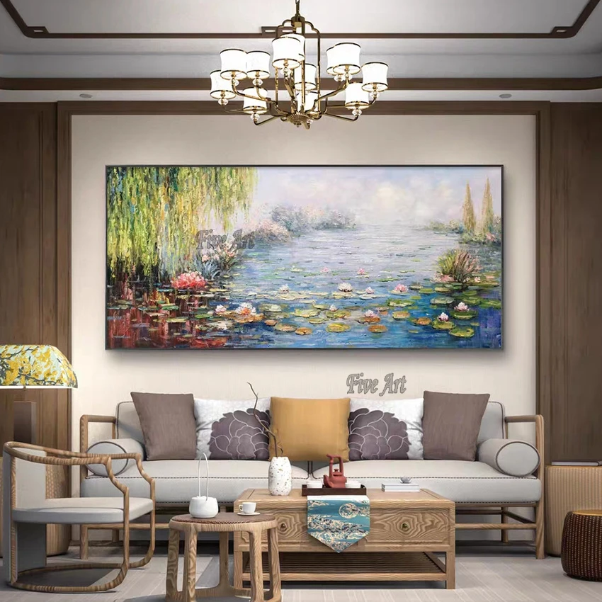 

High Quality Famous Acrylic Landscape Paintings Reproduction Custom Artwork Home Decoration Piece Wall Picture For Restaurant