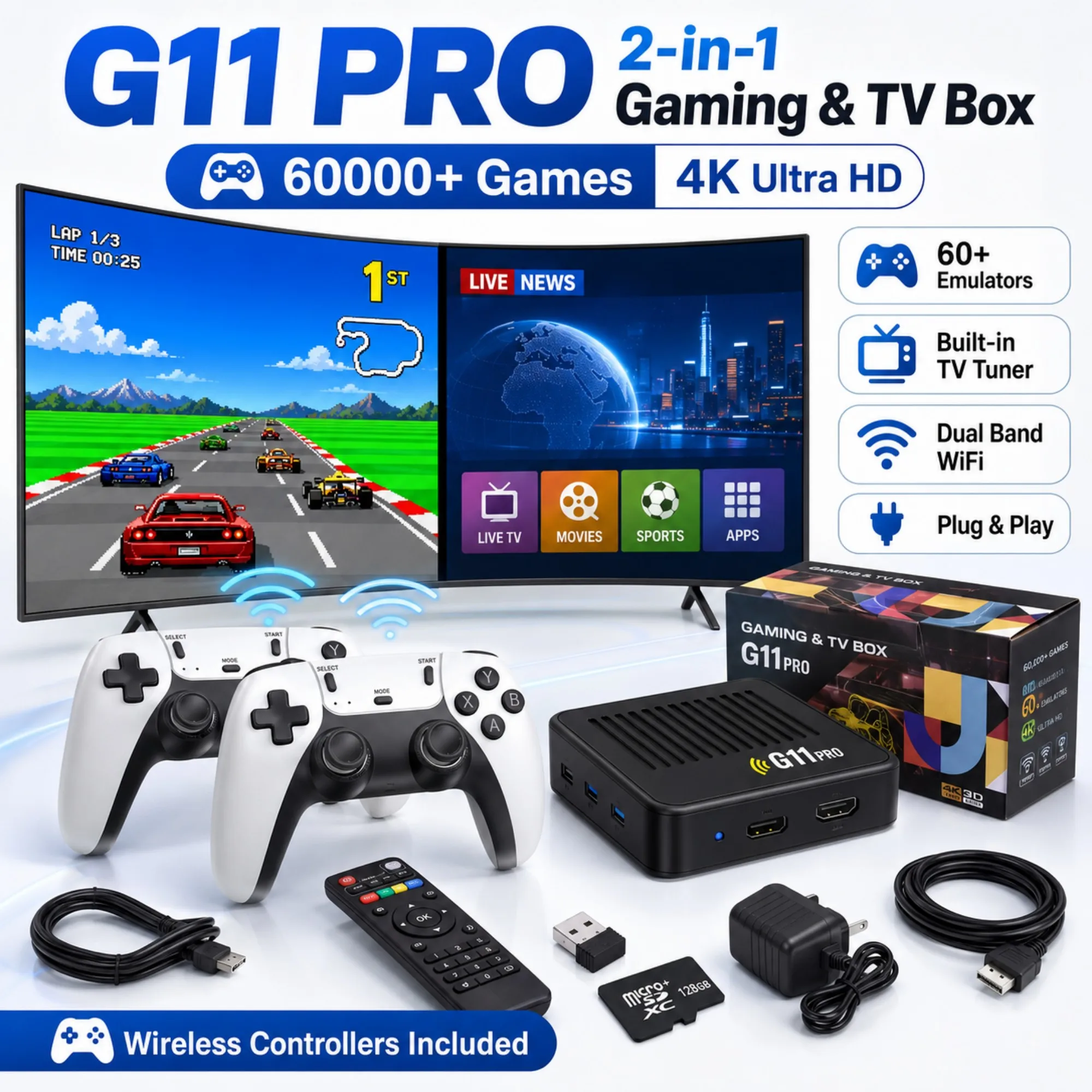 Gaming Console For Android Tv - جهاز ألعاب فيديو G11 Pro بنظام