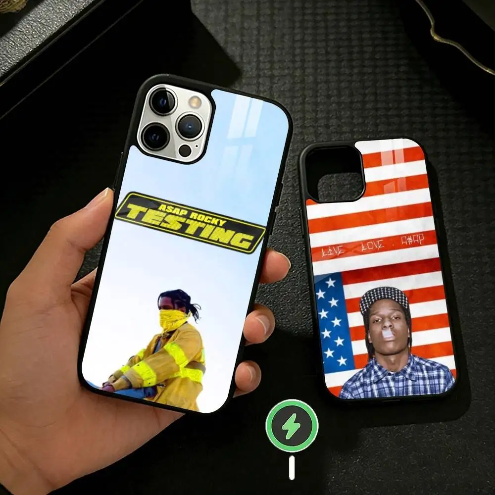 

Rapper ASAP Rocky Phone Case For iPhone 17,16,15,14,13,12,Plus,Pro,Max For Magnetic Wireless Charge