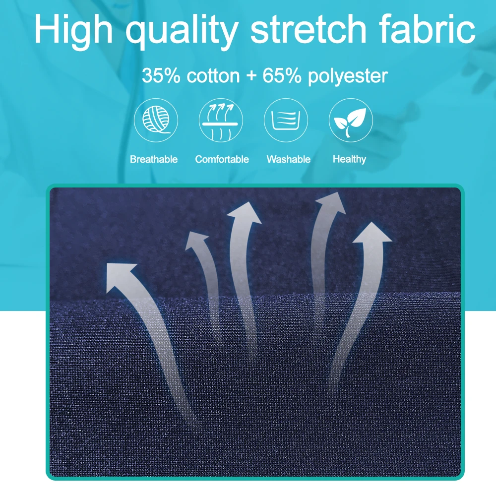 Uniformes de manga corta para enfermera, ropa de enfermería, bolsillo Delgado, pantalones superiores para trabajadores de enfermería, uniformes de veterinario, traje exfoliante