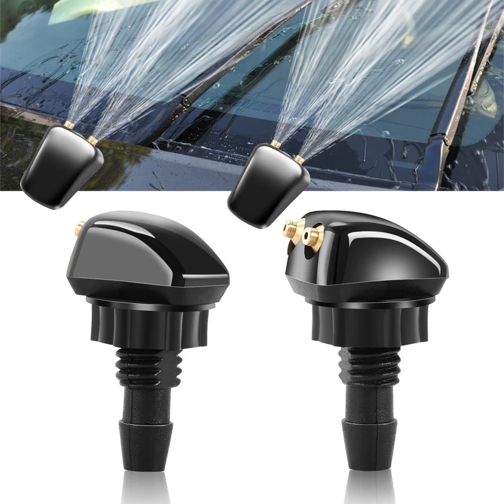 1 Pair Front Windscreen Wiper Washer Nozzle Jet For Peugeot 206 406 407 207 208 308 508 2008 3008 4008 6008 301 408 Accessories