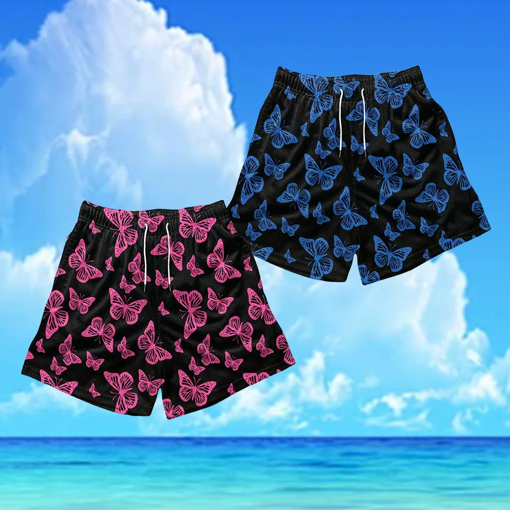 

Men's Summer American Trend Shorts Fitness Quick-Drying Breathable Basketball Beach Motorcycle Loose Sports Casual Shorts