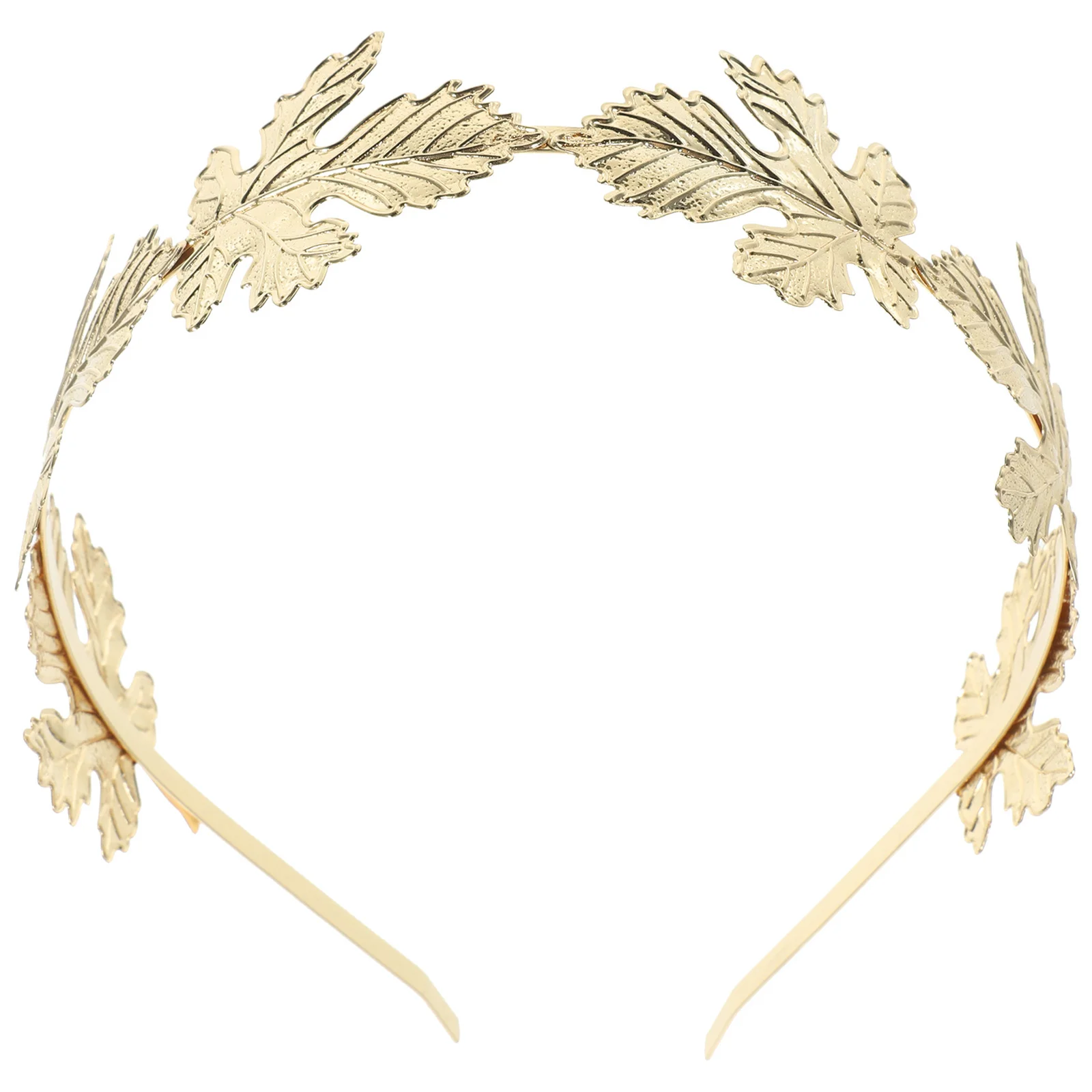 Tiara Headband Goddess Headpiece Greek Crown Wedding for Bride Golden Leaf Miss