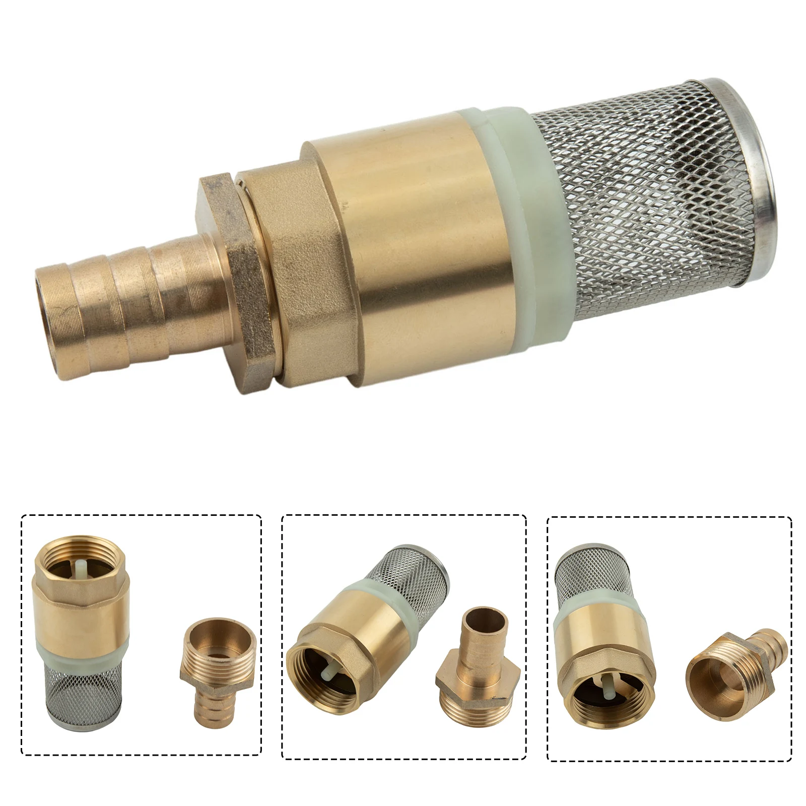3/4in 1in Non-Return Valve Suction Strainer Foot Valve Hose Connection 19 25 Mm With Mesh Strainer Filter Bottom Valve Foot