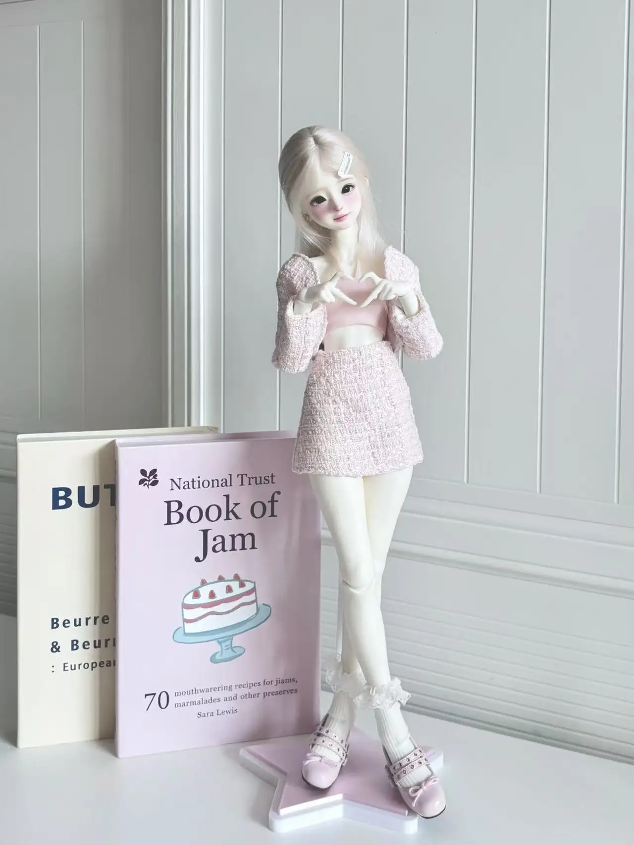 1/4 BJD Doll Clothes Fit Large 1/4 BJD Body Coat Tube Top Mini Skirt 3Pcs Doll Costume Set For BJD Articulated Figures No Doll