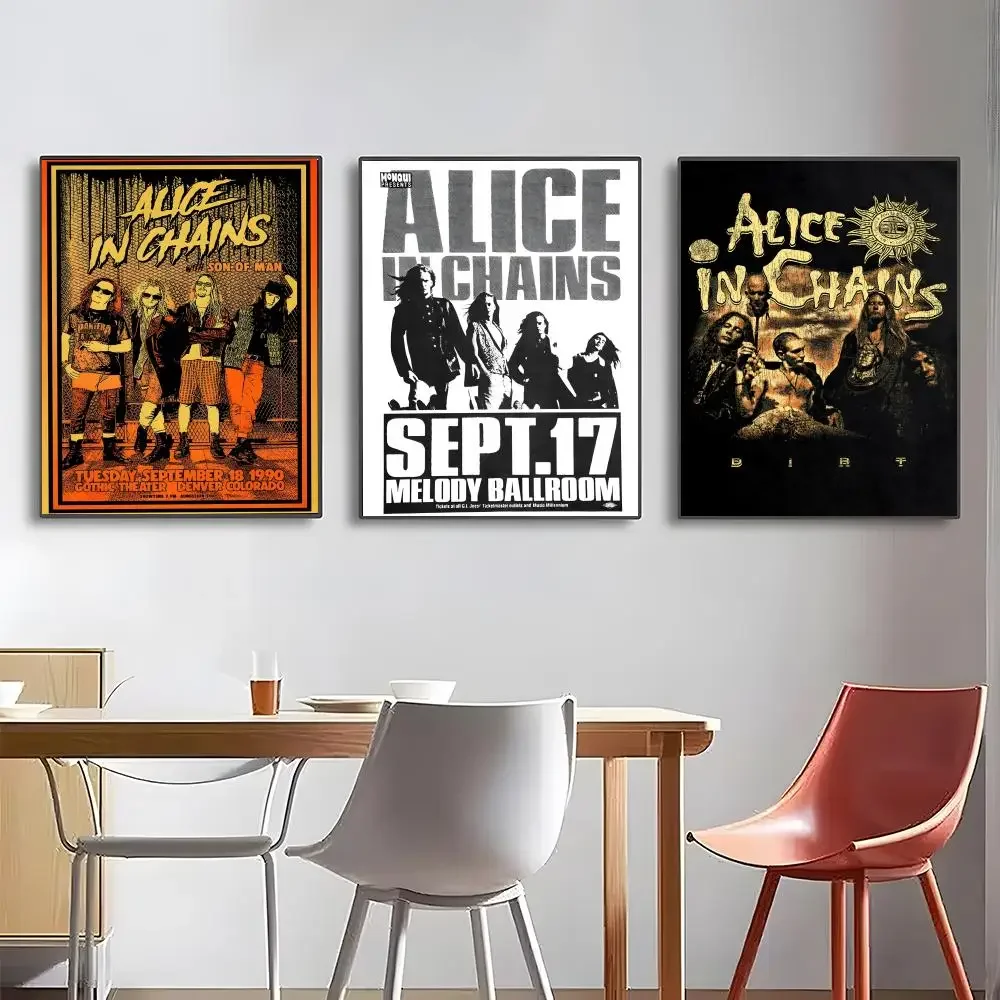 Retro Band A-Alice In Chains Classic Poster High-definition posters, wall art for living room and home decor. Modern home