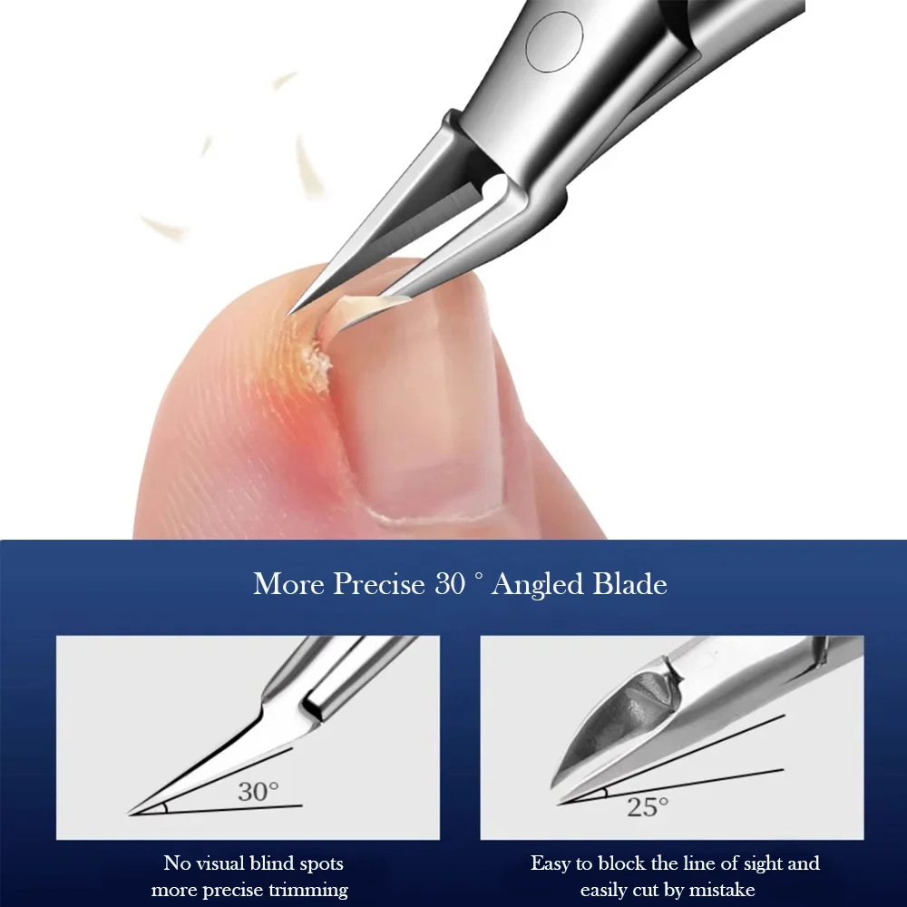 Hoge kwaliteit draagbare schuine nagelknipper roestvrij staal duurzame ingegroeide teennagelknipper gespecialiseerd hulpmiddel voor nagelpijnverlichting