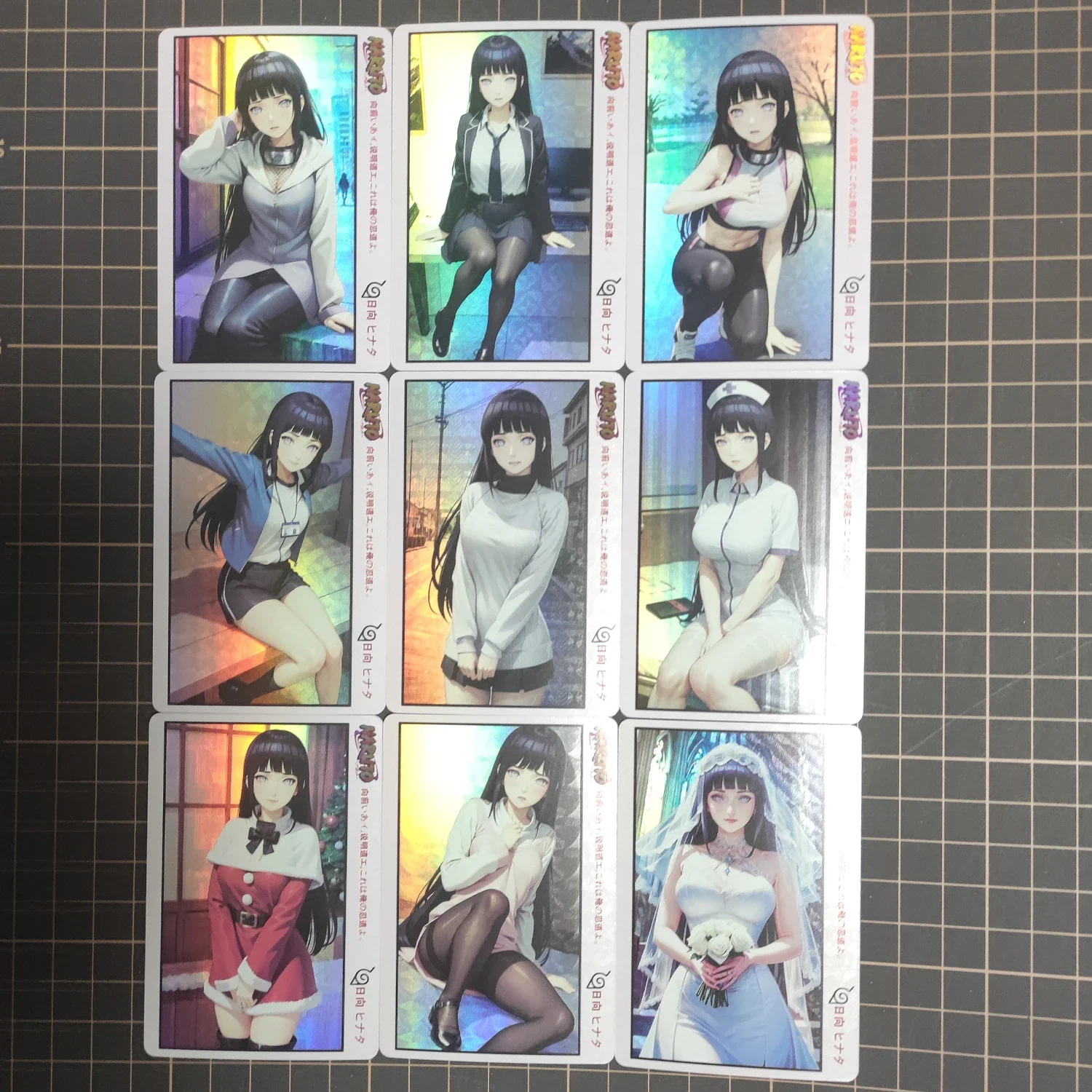 

NARUTO Uzumaki Naruto Hyūga Hinata ACG Diy Self Control Collect Signature Trading Flash Card Anime Cartoon Original Series Gift