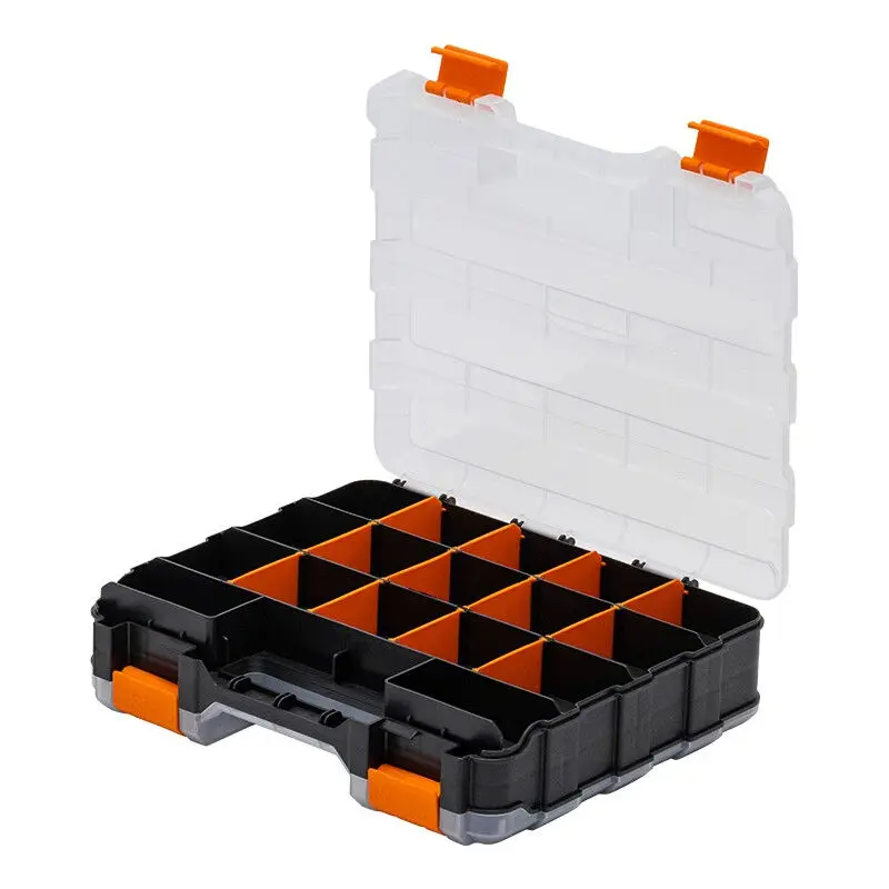 AIRAJ Double Sided Tool Box Freely Divided and Detachable Partition Board Thickened Durable Multifunctional Parts Storage Box