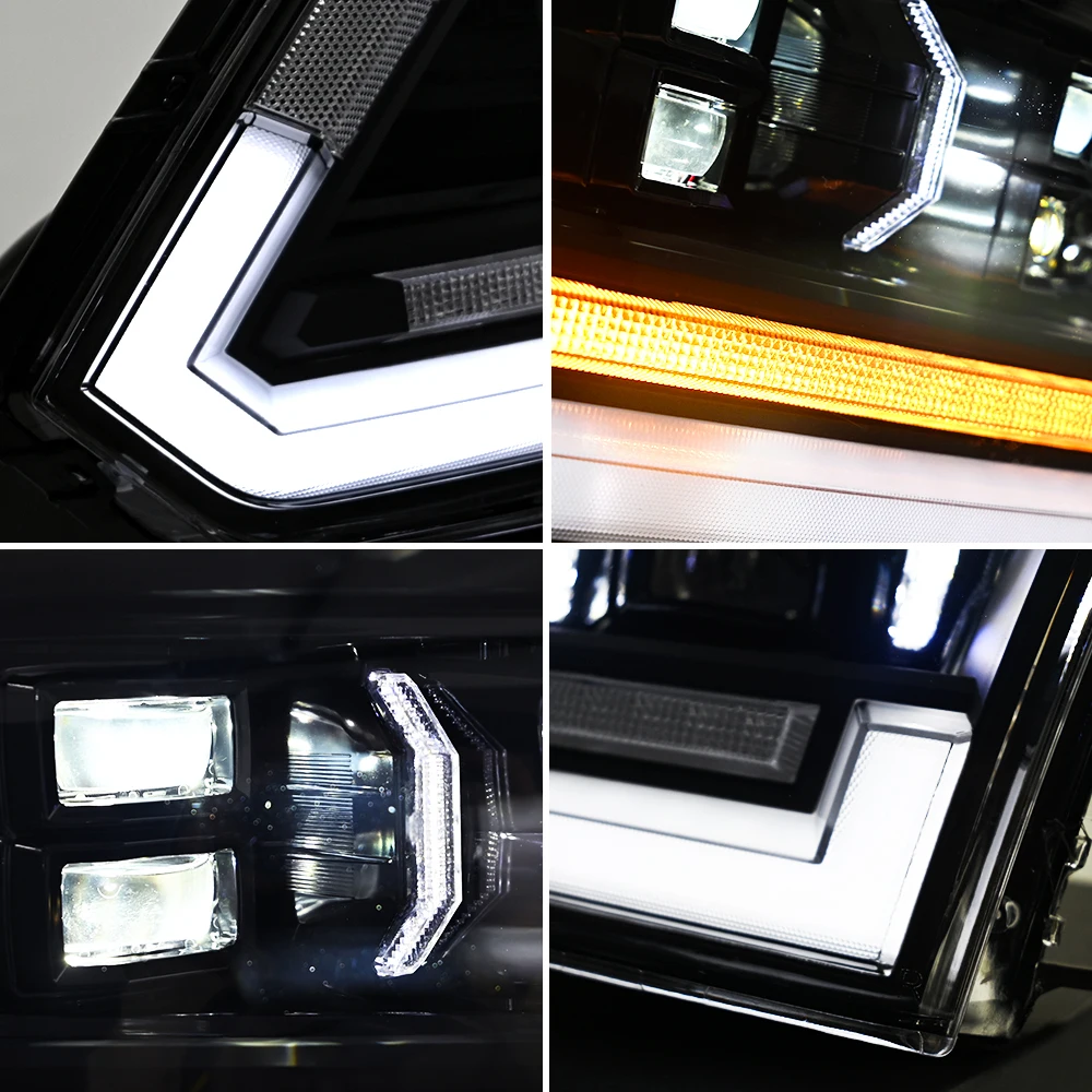Par de faros delanteros de lente de proyector superligeros para Dodge RAM 1500 2013-2018 Dodge RAM 2500 lámpara de faro