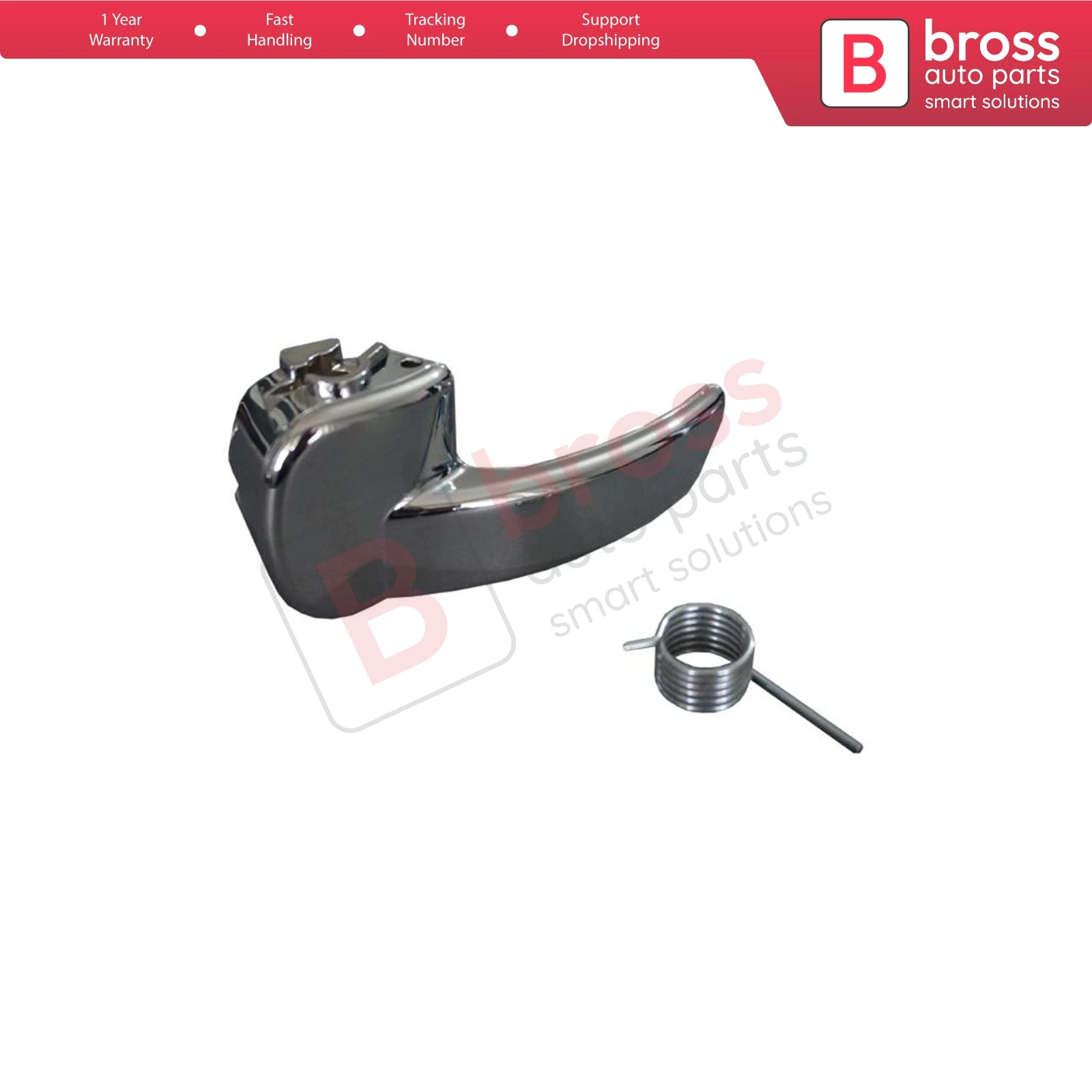 Bross BDP916 Interior Front or Rear Left Side Door Chrome Handle  For Nissan Qashqai 2007-2013 J10 Dualis 80670JD00E, 80671JD00E