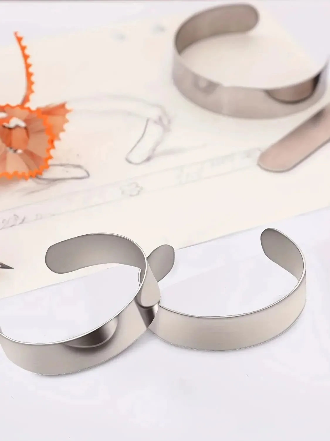 5Pcs Bracelet Blanks for Metal Stamping and Engraving (1/4 X 6 ) Inches for DIY Jewelry Making Customizing Bangle view 6