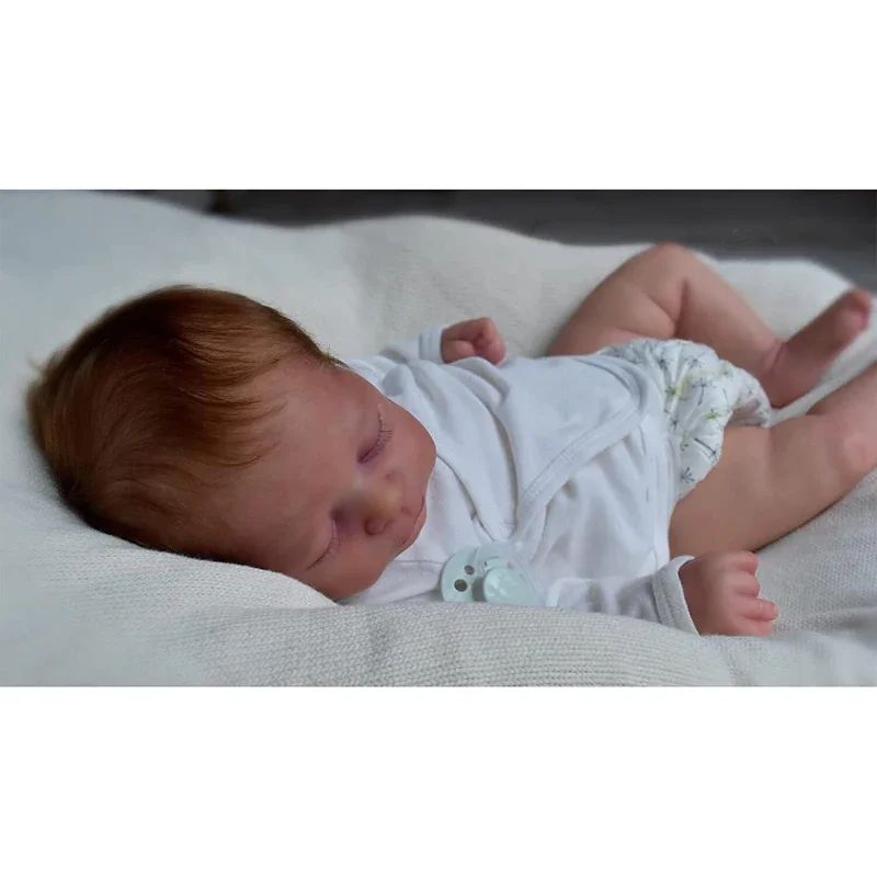 49CM Newborn Baby Doll Timothy Lifelike 3D Painted Skin with Visible Veins Multiple Layers Collectible Art Doll