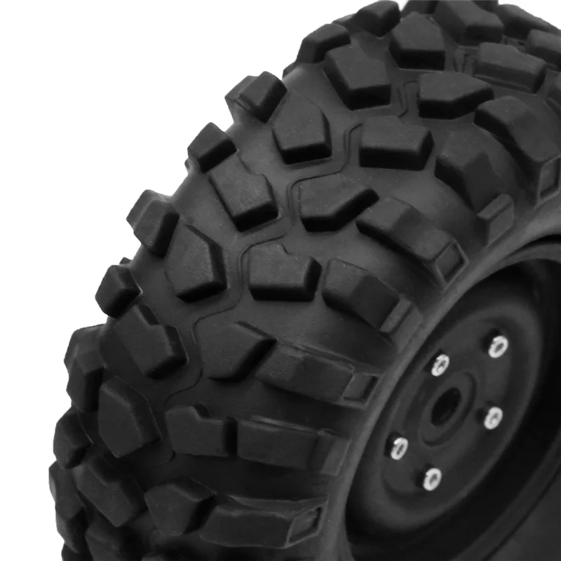 Fast Delivery- 4Pcs 95Mm 1.9 Beadlock Wheel Rim Tire Set For 1/10 RC Crawler Car Traxxas TRX4 RC4WD D90 Axial SCX10 II III Redca