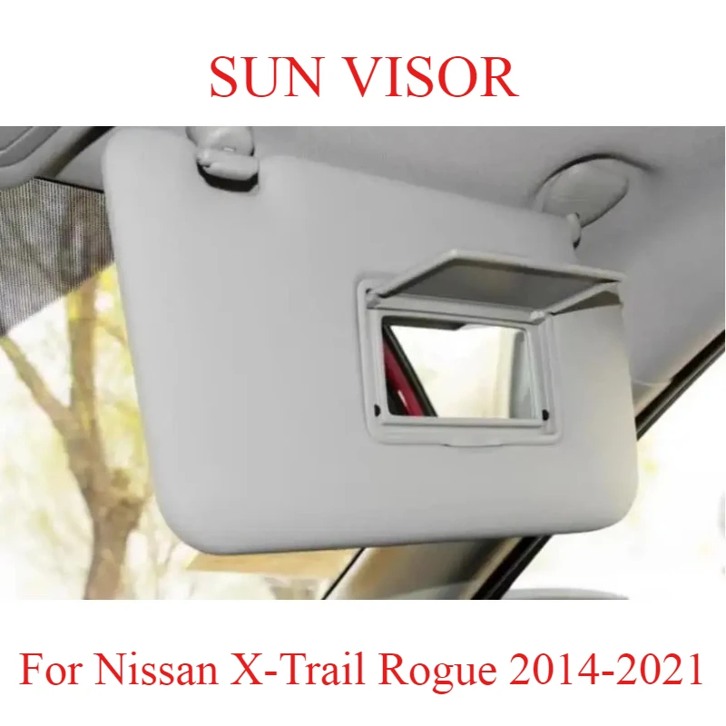 Car Sun Visor With Makeup Mirror for Nissan X-trail for Nissan Rogue 2014-2021 Interior Accessories Sunvisor Front Sunshield