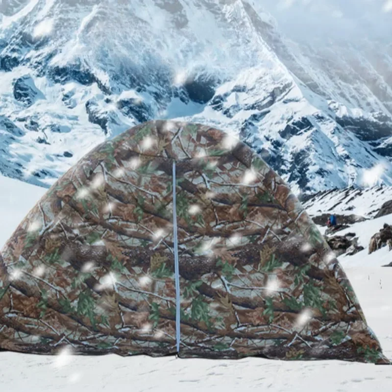 2-3 Person All Season Camping Tent, Winter Warm Waterproof Windproof Cotton Tent with Double Layer Insulation, Portable Outdoor