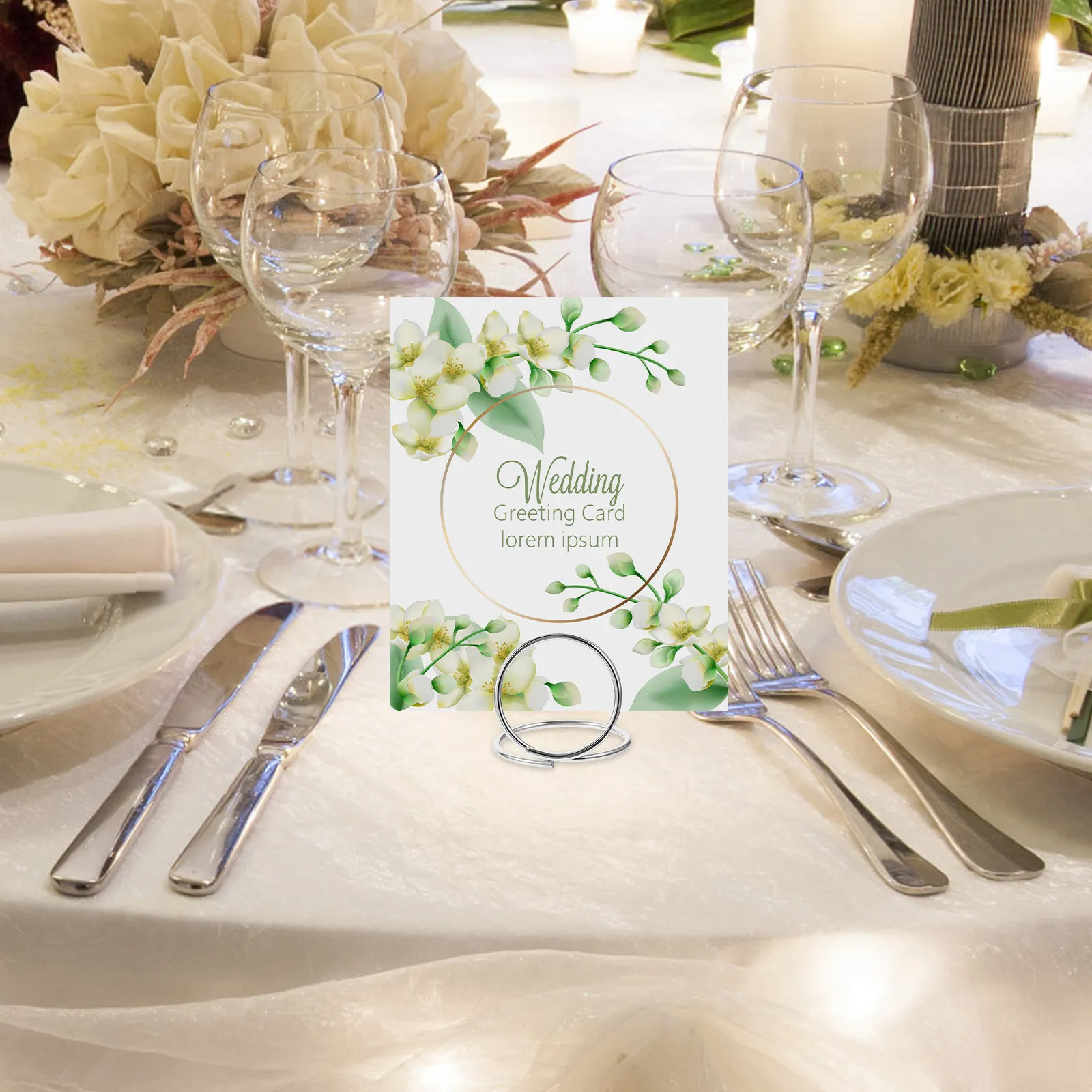 6Pcs Metal Memo Holders Exquisite Craftsmanship Stable Structure Not Easy to Fade Damage Table Number Holders Memo Clips