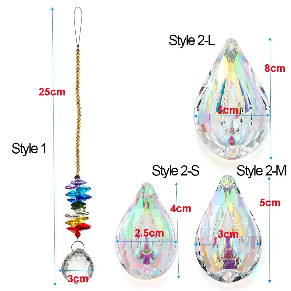 30mm Chandelier Crystal Ball Sun catcher Rainbow Maker Window Hanging Ornament Chakra Cascade Sun Catcher Home Garden Decor