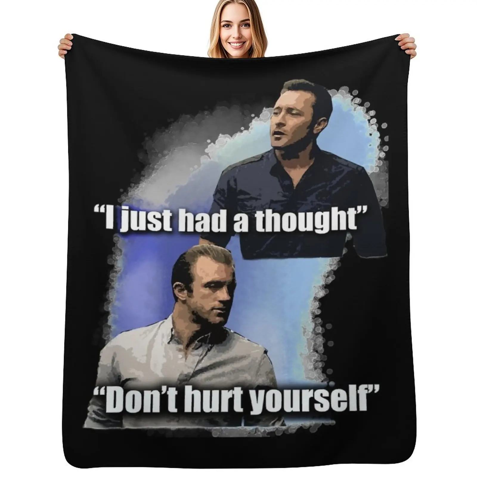 Funny Man Hawaii Five-0 Quote Graphic For Fans Throw Blanket Blankets For Sofas Beautifuls christmas gifts Soft Plaid Blankets