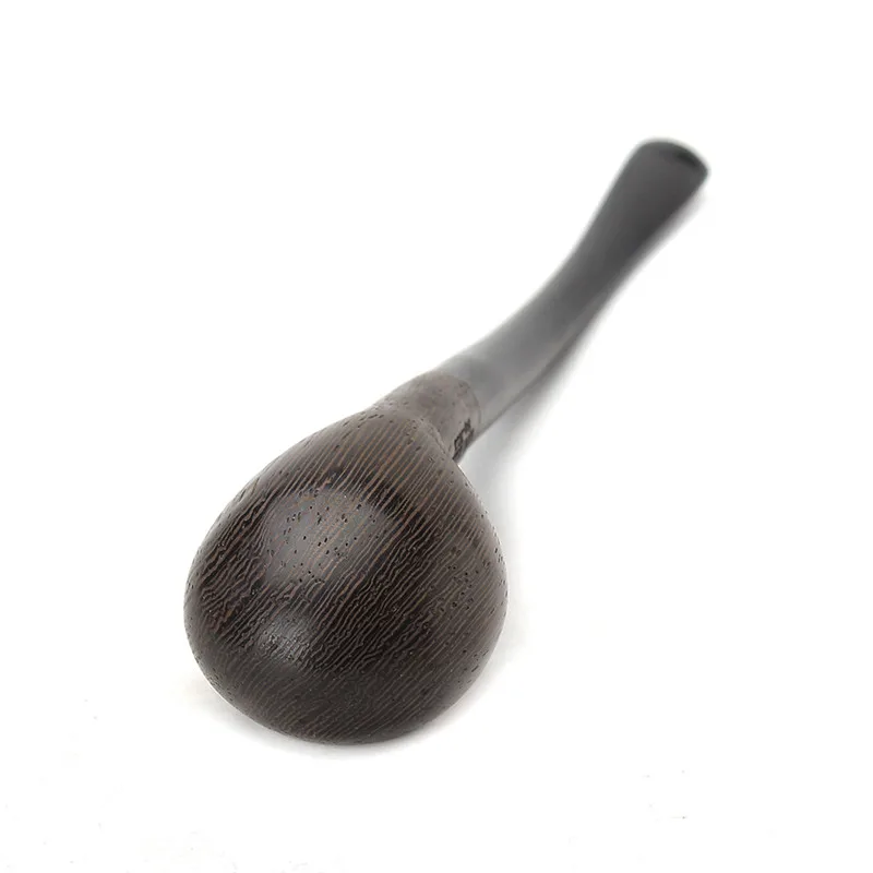 MUXIANG Handcrafted Chicken Wing Wood Long Stem Reading Tobacco Pipe Retro Straight Pipe 3mm Metal Filter Gift For Men